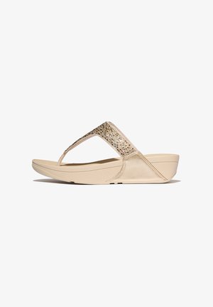 FitFlop, LULU CRYSTAL-MIX METALLIC TOE-POST - Muiltjes - gold-coloured