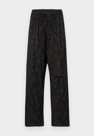 DRAWSTRING PANTS - Auduma bikses - black