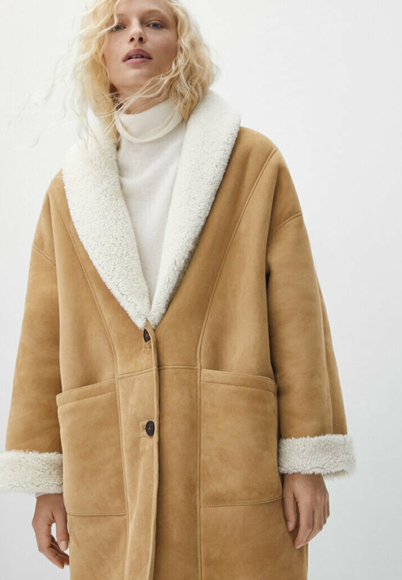 Massimo Dutti Cappotto invernale - nude/color carne - Zalando.it