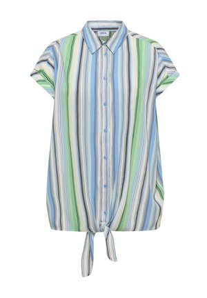 Cecil, SHIRT BLOUSE WITH STRIPES AND KNOT, jasnoniebieski
