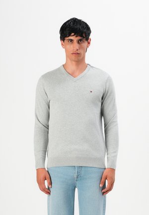 ESSENTIAL V NECK - Neule - light grey heather