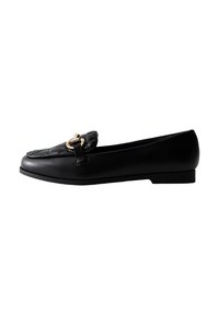 WIDE FIT QUILTED FAUX LEATHER - Instappers - black