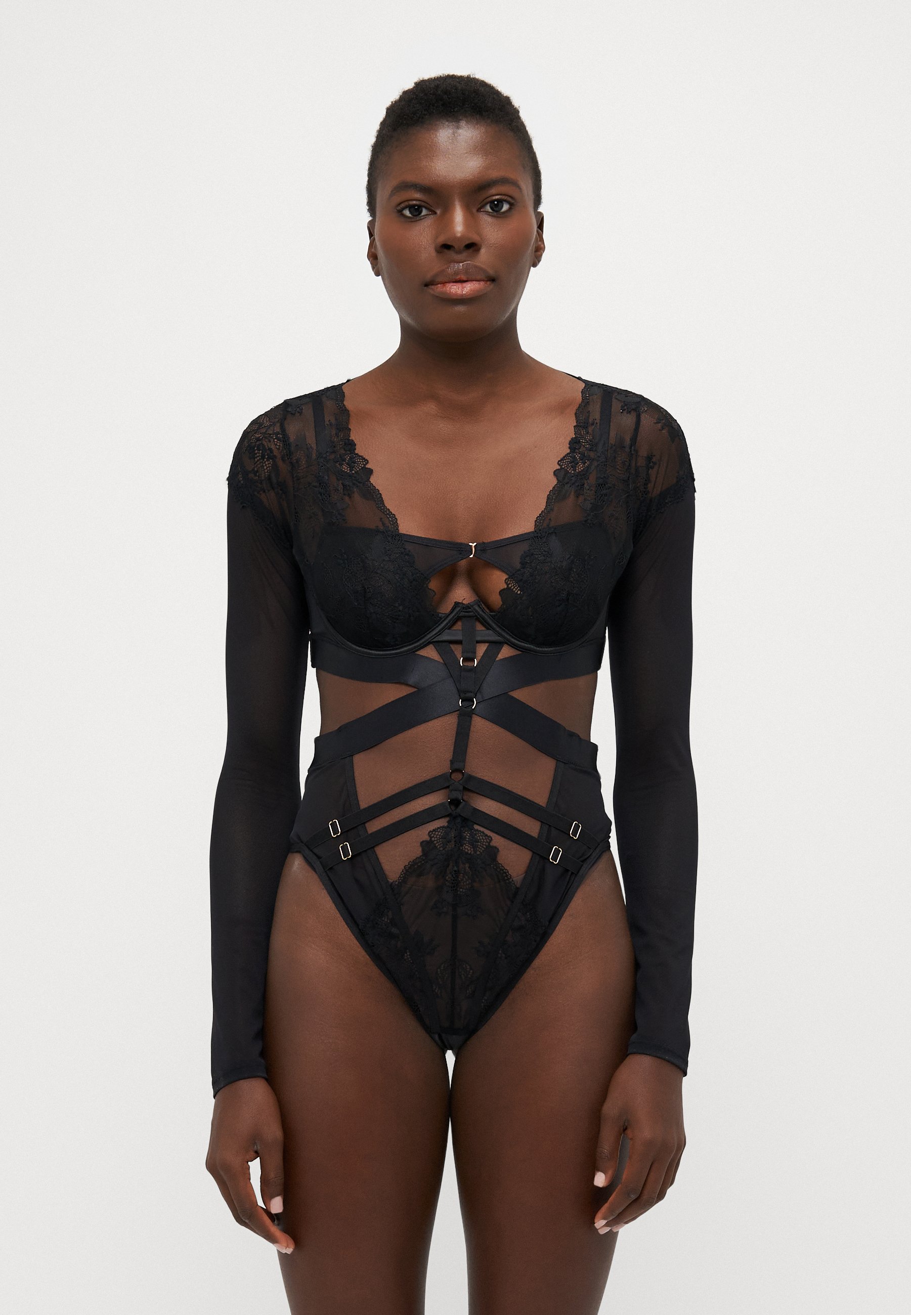 Hunkemöller Body Caviar à Manches Longues Avec Découpe - Taille L/XL
