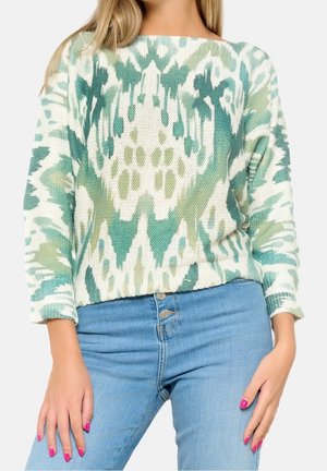 Stickad tröja - mint