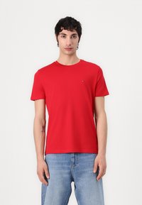 Tommy Jeans TEE 3 PACK - T-shirt basic - ecru/dark night navy/red