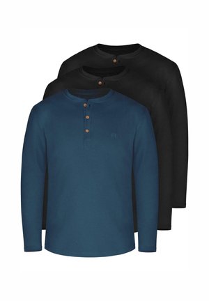 3 PACK - Langarmshirt - marine/schwarz/schwarz