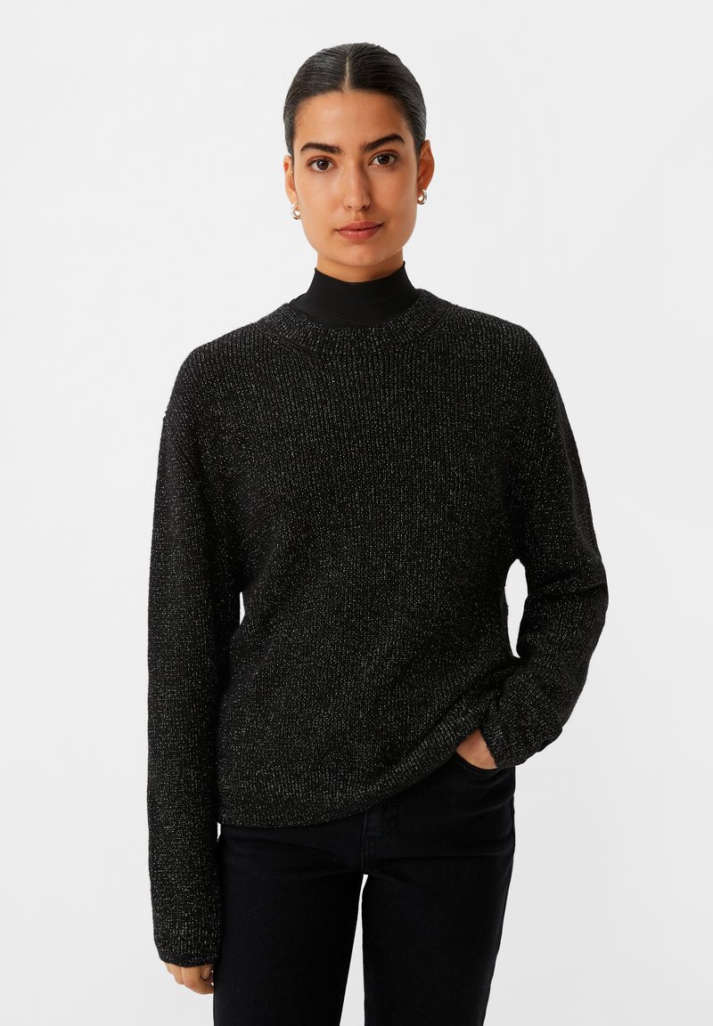comma casual identity Strickpullover - schwarz