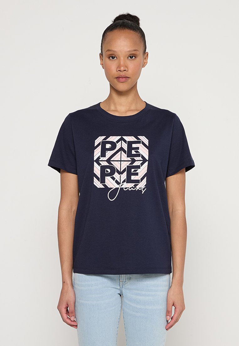 Pepe Jeans T-shirt print blauw