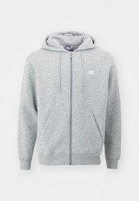 SPORT ESSENTIALS LOGO FULL ZIP UNISEX - Športna jopa s kapuco na zadrgo - athletic grey