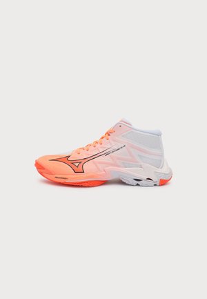 Mizuno WAVE LIGHTNING ELITE UNISEX - Pantofi volei - flamingo coral/lava orange/white