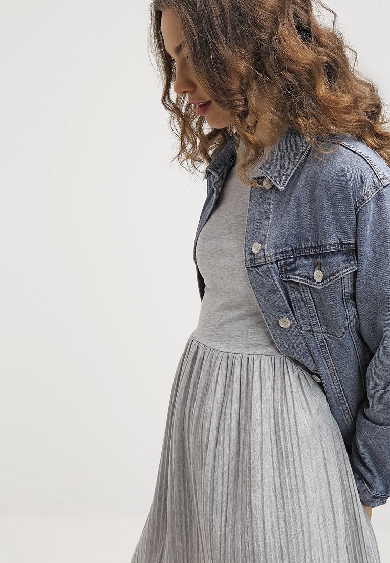 Topshop Jersey dress - light grey - (Pre-owned) - Zalando.ie