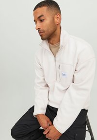 Jack & Jones JORVESTERBRO QUARTER ZIP H N - Mikina - moonbeam