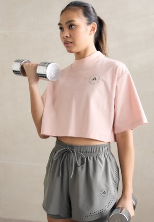 CROP - Basic T-shirt - vapour pink