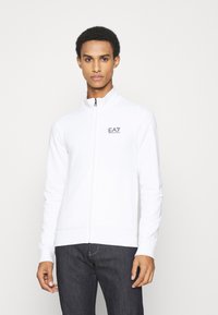 EA7 Emporio Armani Cipzáras pulóver - white