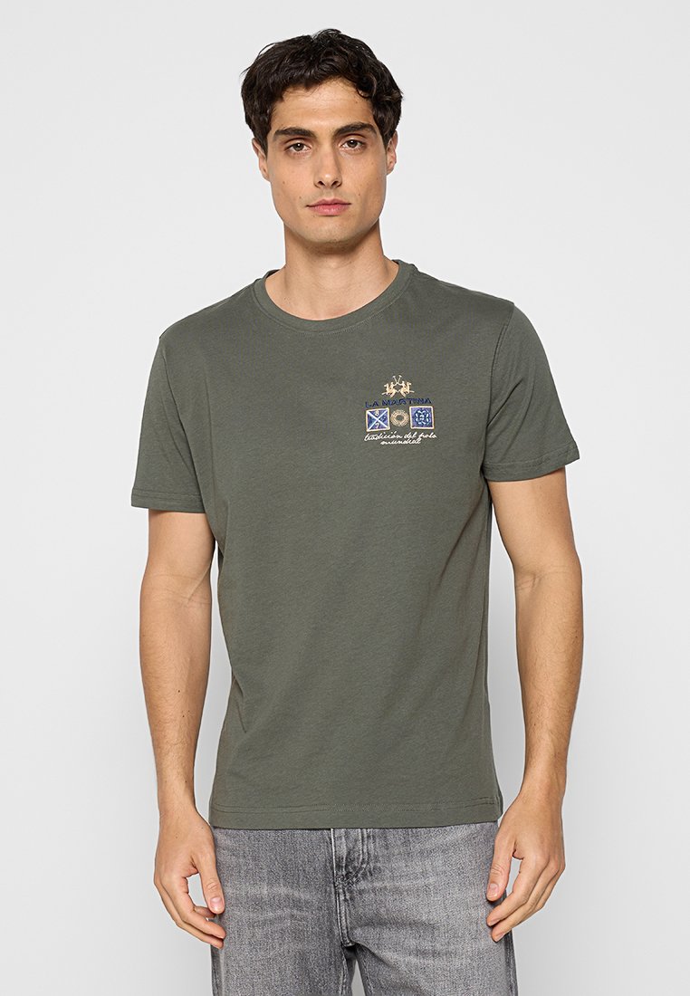 LA MARTINA T-shirt print groen