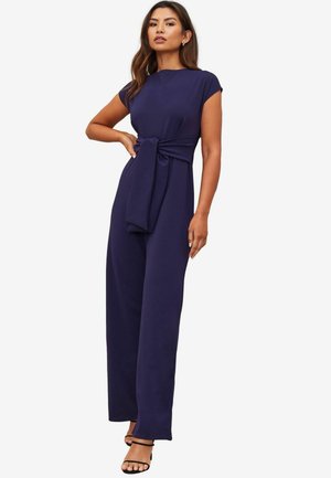 Lipsy CAP SLEEVE TIE FRONT - REGULAR FIT - Overall / Jumpsuit - navy