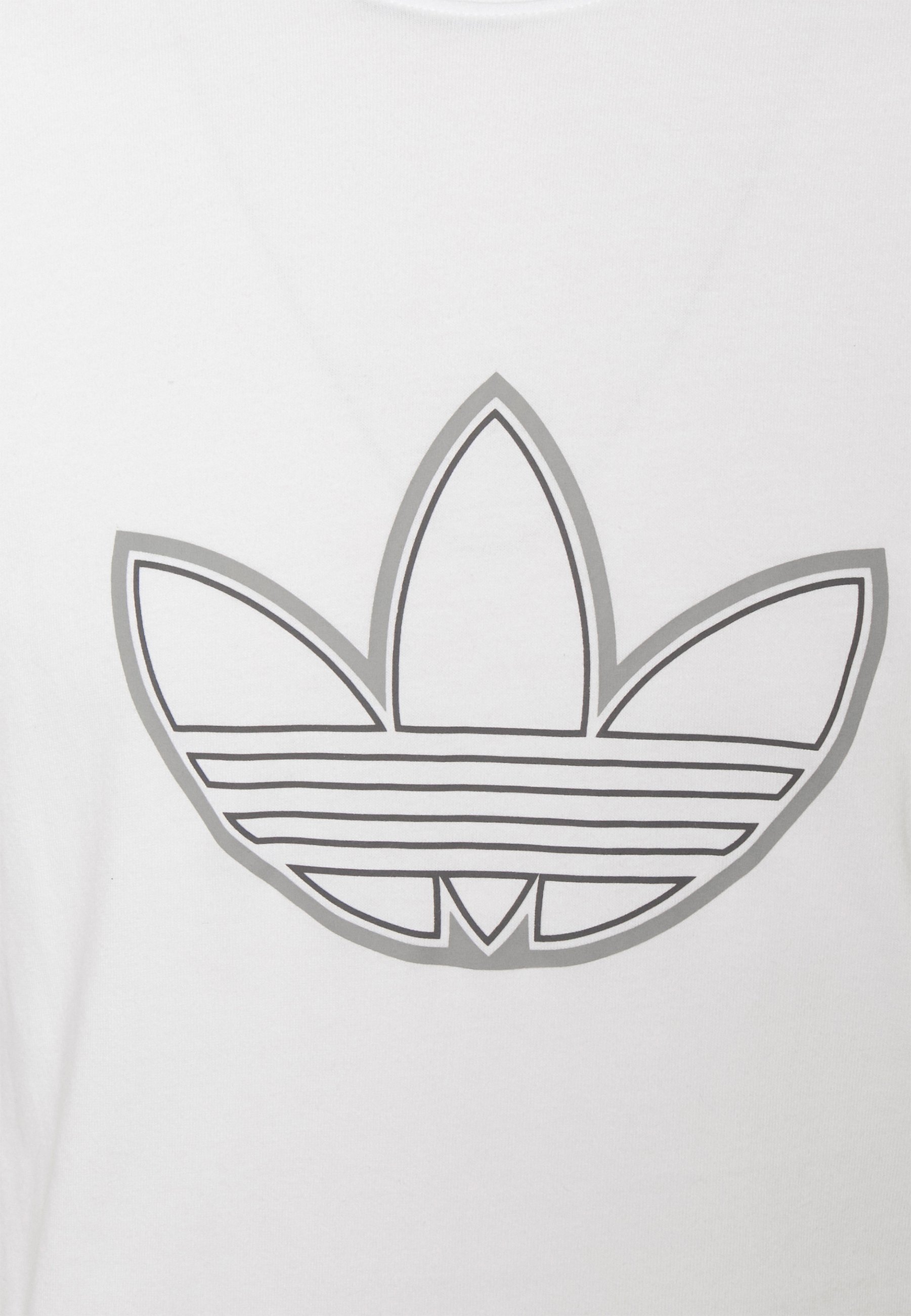 adidas Originals OUTLINE UNISEX - Print T-shirt - white - Zalando.de