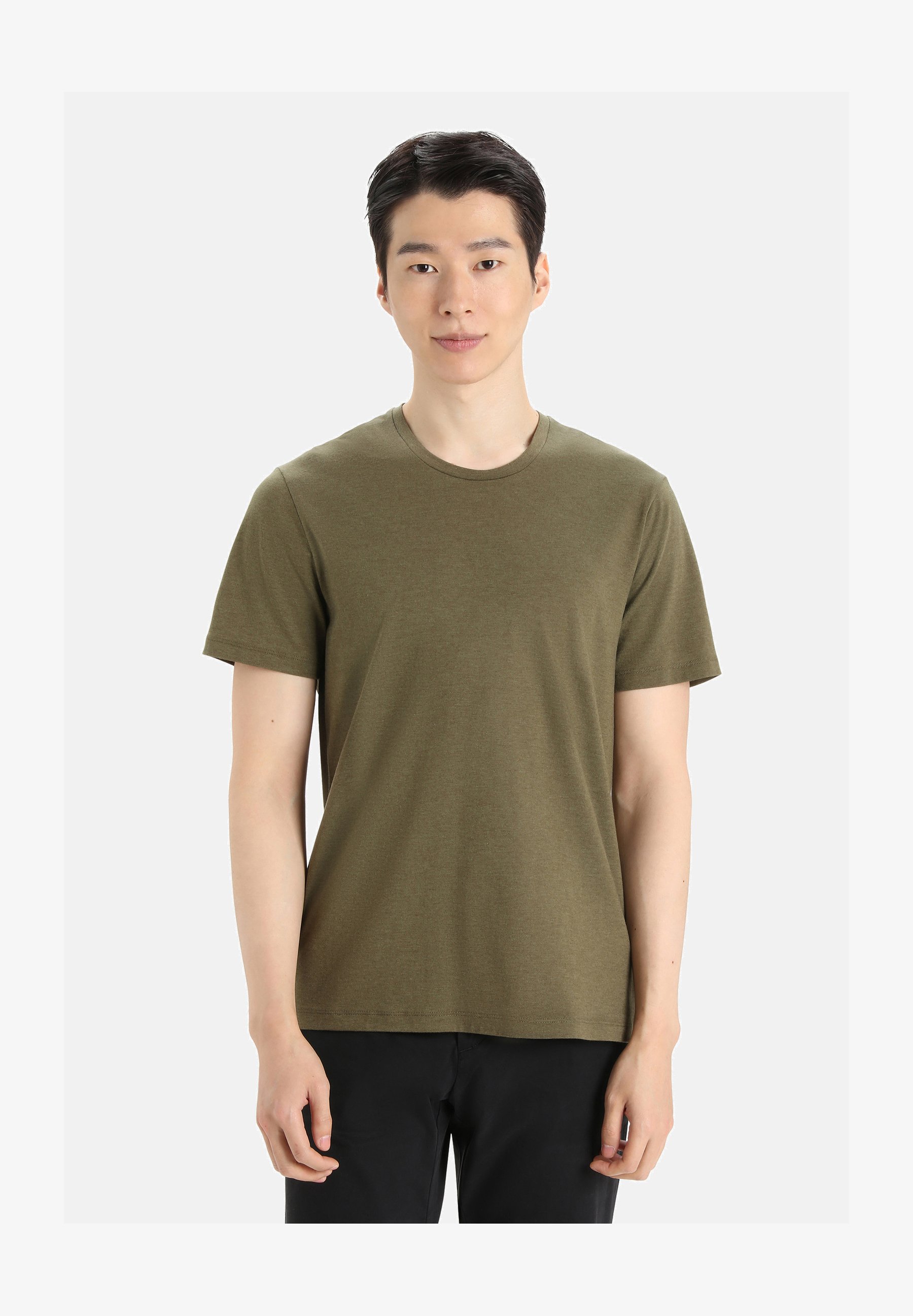 T-Shirt Uomo 100% Cotone Stile Militare – Verde Oliva, Basic, Taglia M, Cotone Resistente