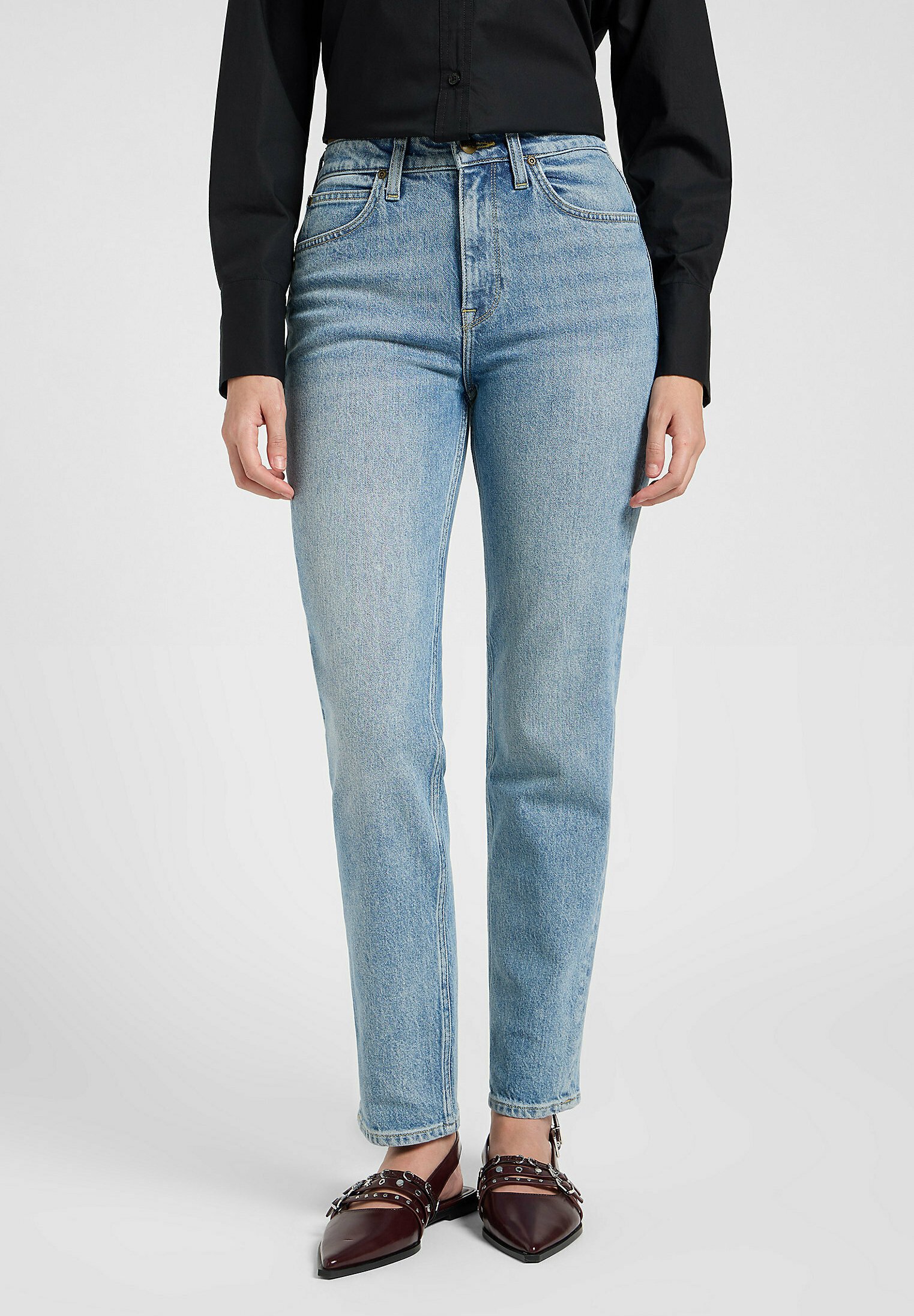 June. です☆ Lee JUNE - Jeansy Straight Leg/niebieski denim - Zalando.pl