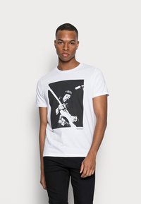 Jack & Jones PREMIUM JPRBLAHENDRIX LICENSE TEE CREW NECK - T-shirt estampada - white