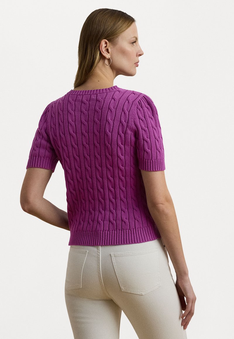 Vente en gros Pull en tricot pour femmes - Col montant - Basique - Violet - 16663 | KAZÉE
