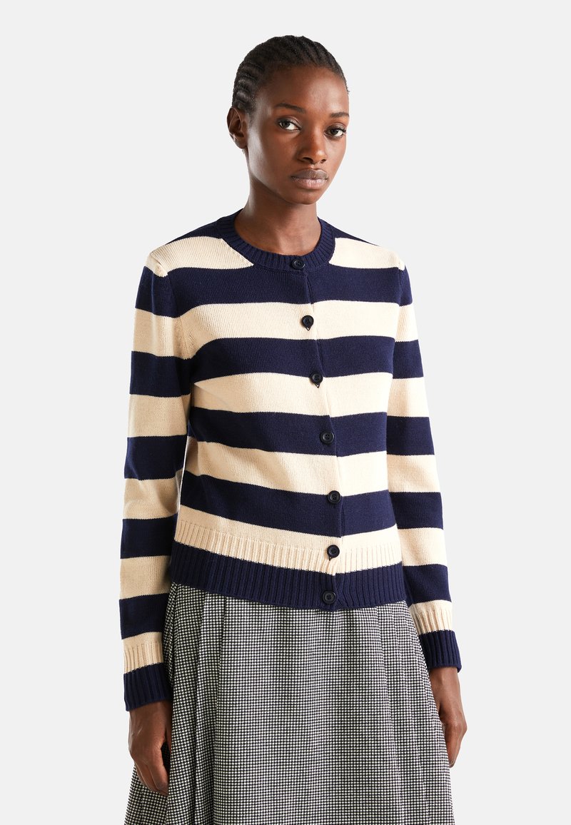Pull Benetton Laine Mixte - Manches 3/4 Orange, Taille S/M, Fabriqué En Italie, Occasion Très Bon État