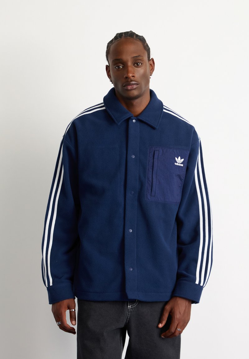 adidas Originals ADICOLOR POLAR FLEECE - Fleecová bunda - night indigo