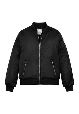 SATIN BOMBER - Lehká bunda - black