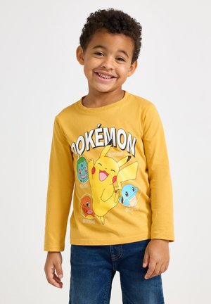 Lindex POKEMON - Long sleeved top - light dusty yellow