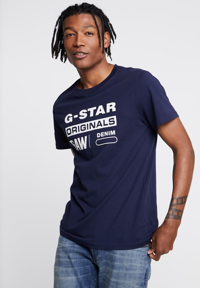 GRAPHIC LOGO 8 T-SHIRT - T-shirt imprimé - sartho blue