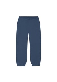 Μπλε ναυτικό φόρμας κατασκευασμένο από απαλό ύφασμα, με ελαστική ζώνη μέσης και σχεδιασμό κωνικού σχήματος στα πόδια με ριμπ μανσέτες στους αστραγάλους.