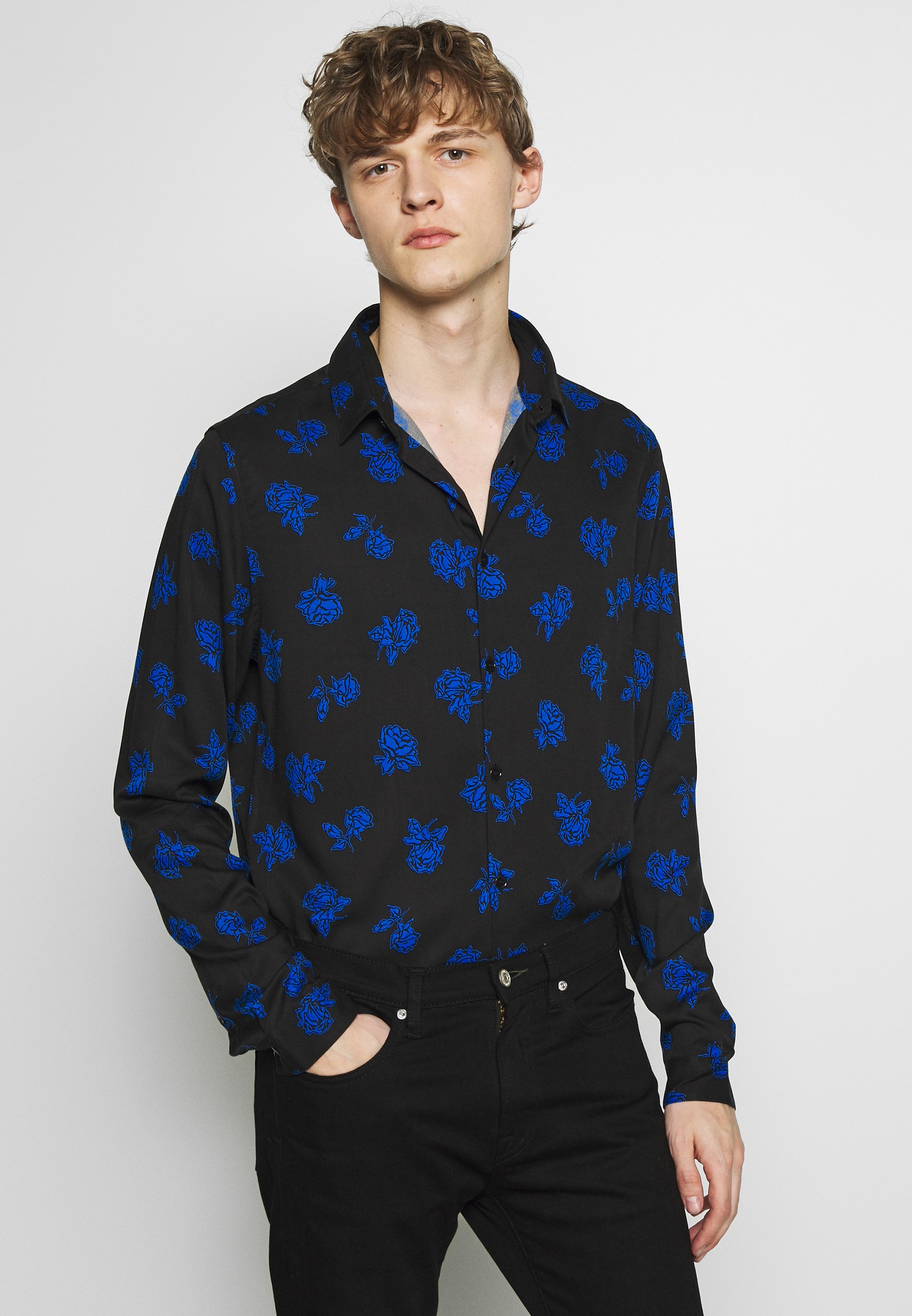 The Kooples VINTAGE ROSES CHEMISE Skjorte blackblue The Kooples VINTAGE ROSES CHEMISE - Skjorte - black/blue