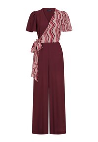 Non sélectionné, burgundy wavy stripes