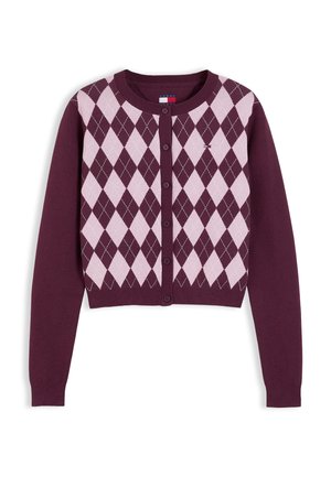 Tommy Jeans, Chaqueta de punto - calypso berry / argyle