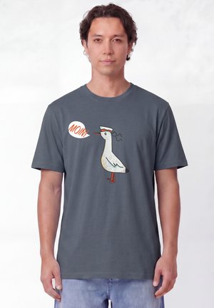 watapparel, MOIN SEAGULL UNISEX - T-Shirt print - blue grey