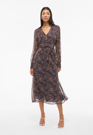VILA, VIFALIA V NECK MIDI DRESS - Denné šaty - rhodonite