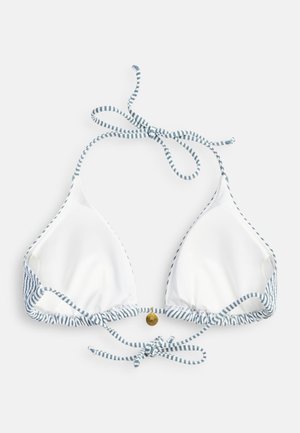 Seaside, SEERSUCKER BIKINI TRIANGLE TIE TOP W  - Bikinitop - sage green stripe