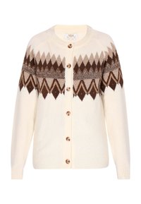 Cardigan - wollweiss mehrfarbig