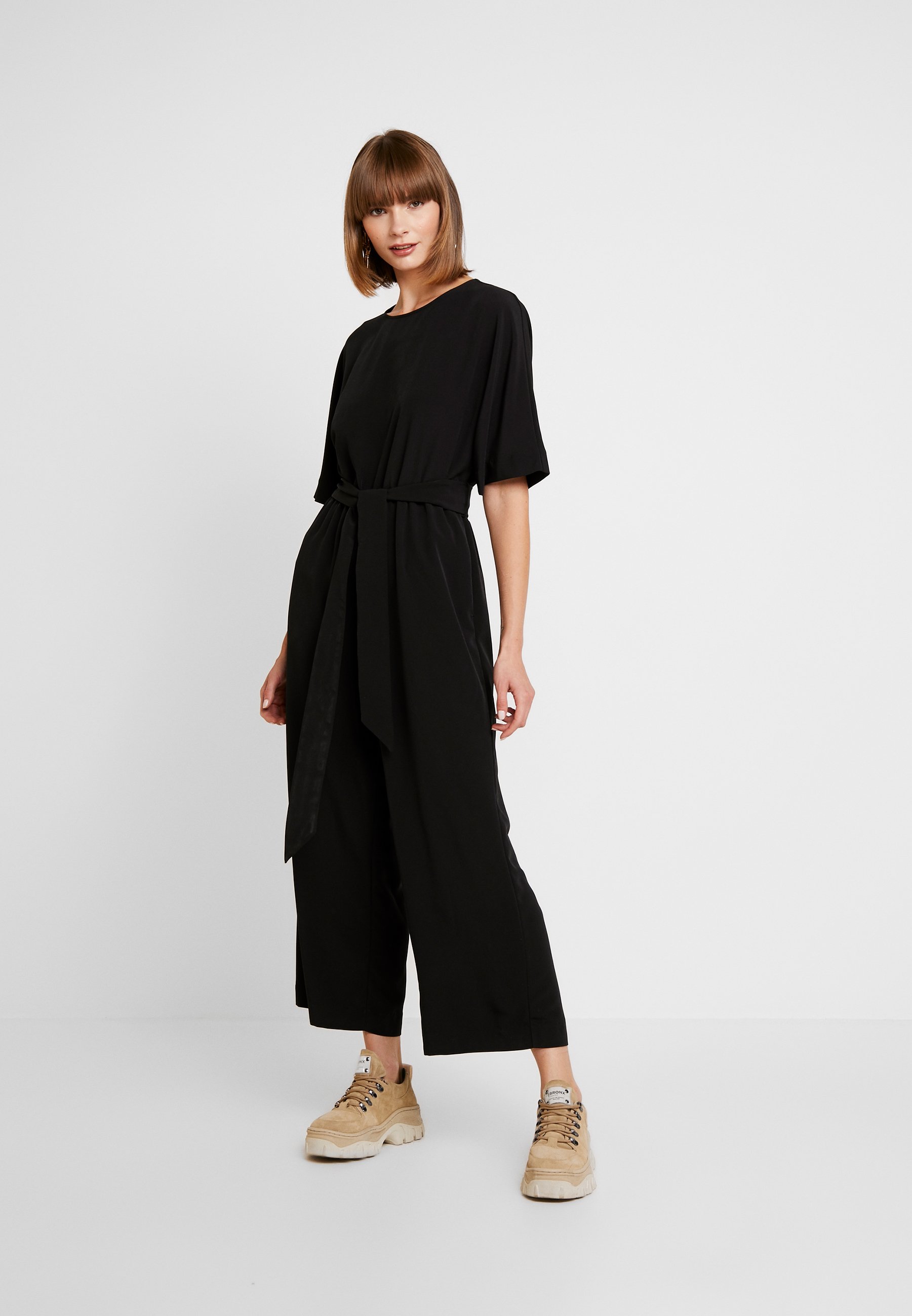 Solid black jumpsuit Clearance