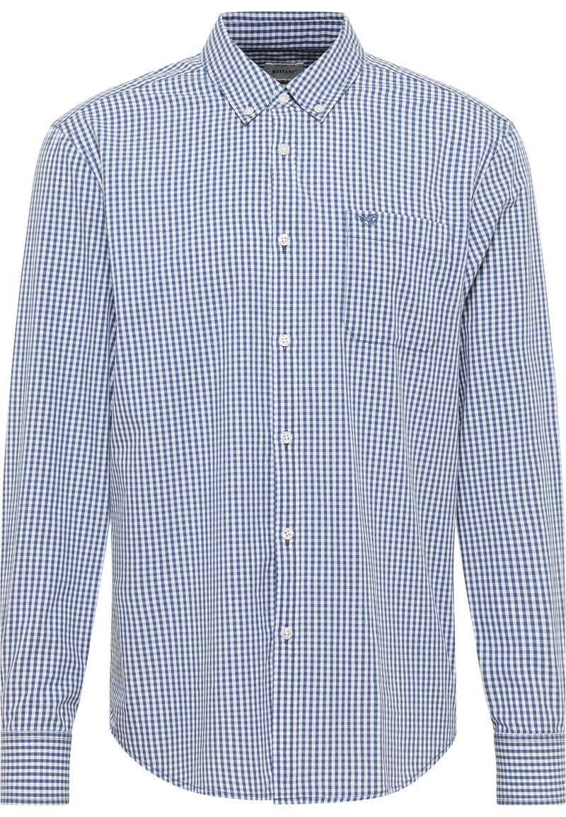 Chemise Homme MUSTANG Style Darien - Coupe Décontractée, 100% Coton, Avec Poche Poitrine Plaquée