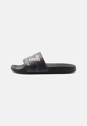 EA7 Emporio Armani VISIBILITY SLIPPER UNISEX - Σαγιονάρες πισίνας - black/smoked pearl