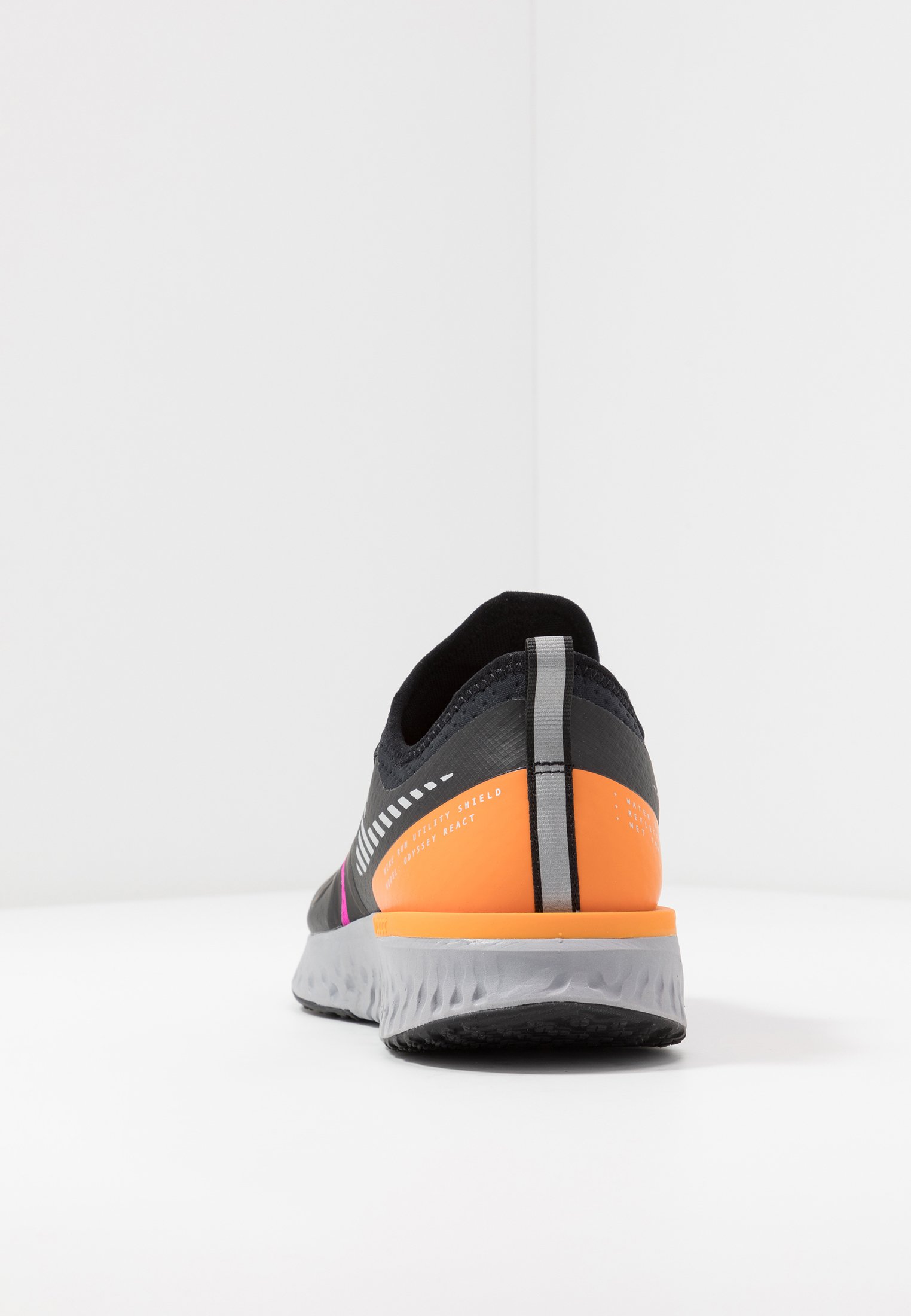 nike running odyssey react 2 shield trainers in fire pink