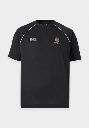 EA7 Emporio Armani, TRAIN SOCCER TEE - Μπλουζάκι με στάμπα - black