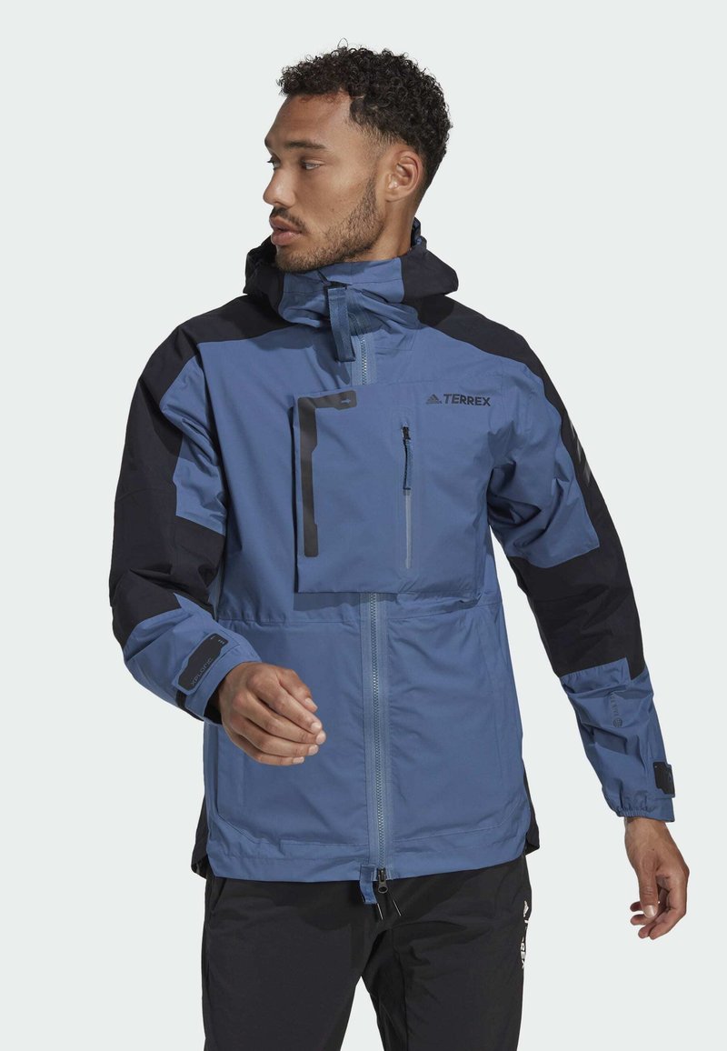 adidas Performance XPLORIC Waterproof jacket black/blue Zalando.ie