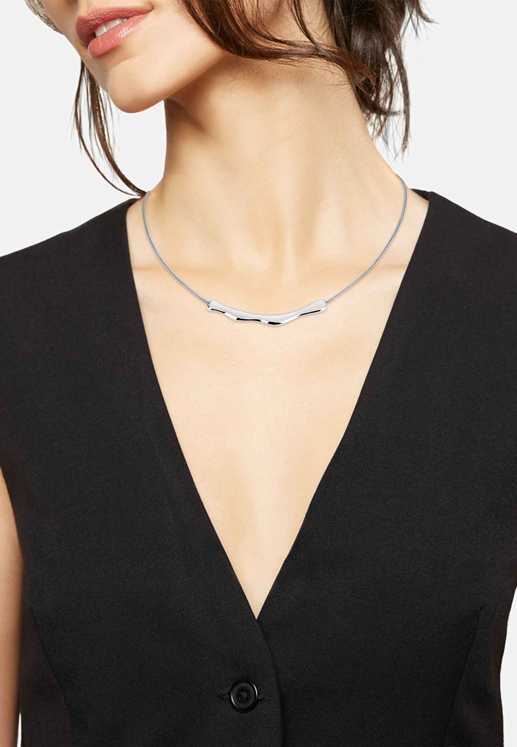 Myla stalen ketting met schakel gedraaid voor dames | Lucardi-NL