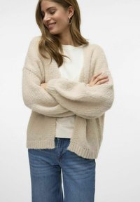 Vero Moda VMMAYBE OPEN CARDIGAN - Kardiganas - oatmeal
