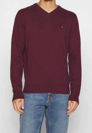 Jersey de punto - mottled bordeaux