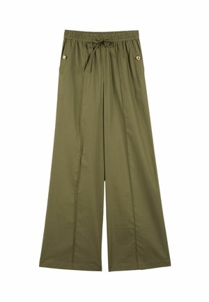 TWINSET, PANTALONE WIDE LEG - Pantaloni - verde