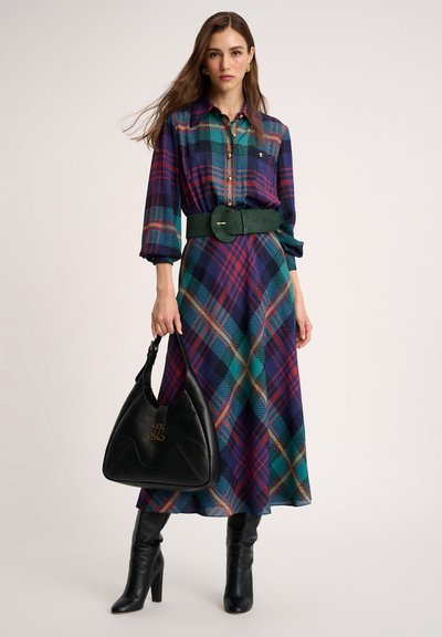 Luisa Spagnoli GALANTERIA - Tričkové šaty - var verde blu