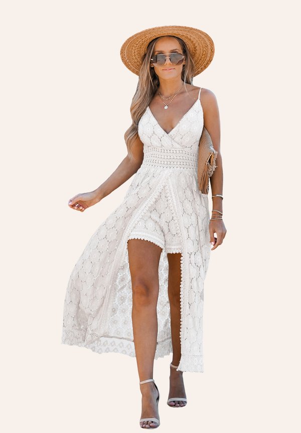 LACE SLEEVELESS JUMPSUIT DRESS - Jumpsuit